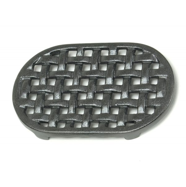 Oval Cast Iron Lattice Trivet by Minuteman