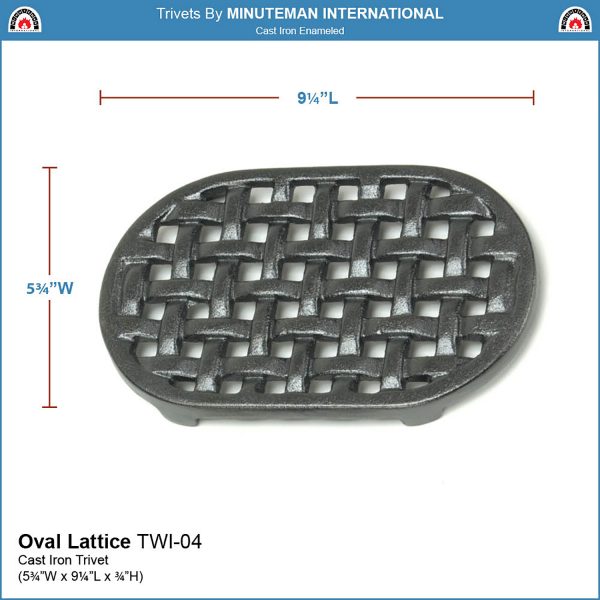 Oval Cast Iron Lattice Trivet by Minuteman - Image 2
