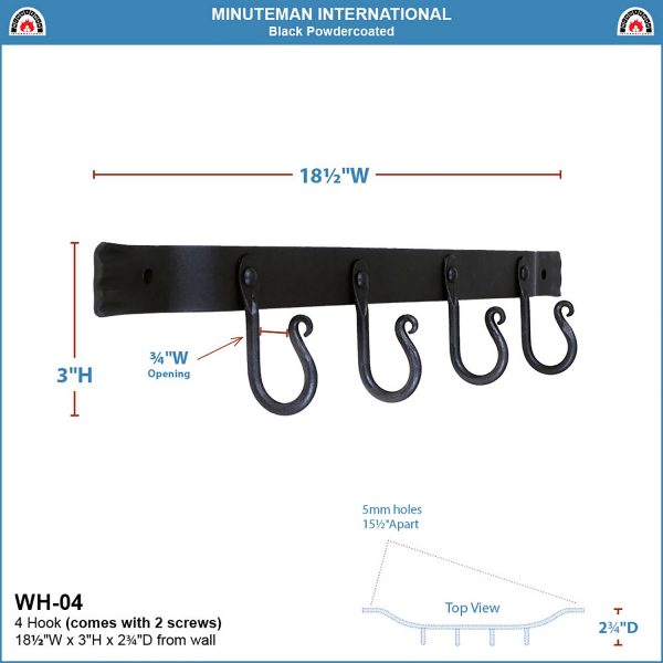 Four Hook, Wall Bracket by Minuteman - Image 2