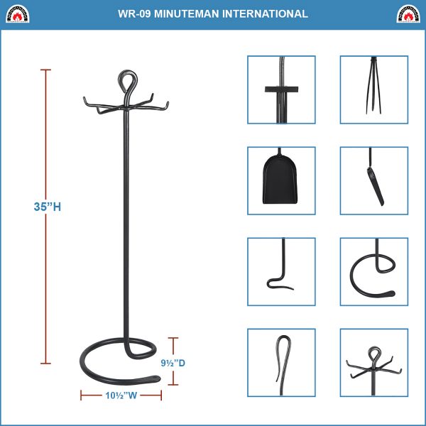 Shepherd's Hooks Fireplace Tool Set by Minuteman - Image 2