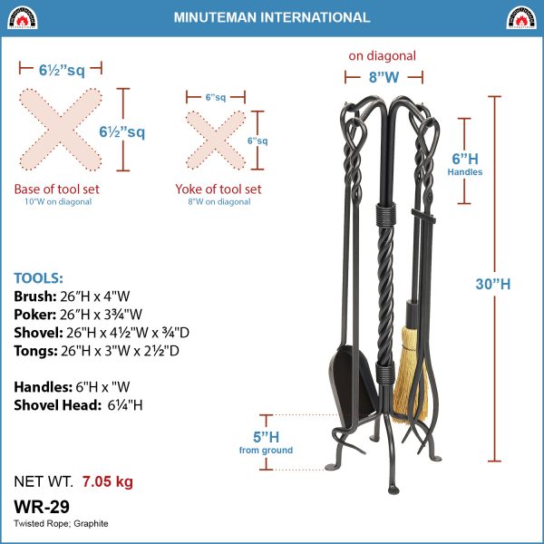 Graphite, Twisted Rope Tool Set by Minuteman - Image 2