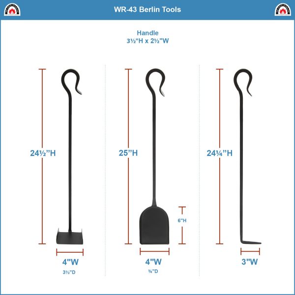 Berlin Fireplace Tool Set by Minuteman - Image 3