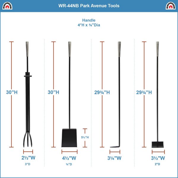 Park Avenue Tool Set, Nickel and Black by Minuteman - Image 3
