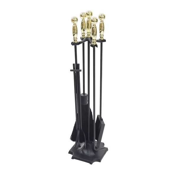 Polished Brass and Black Carlisle Tool Set by Minuteman
