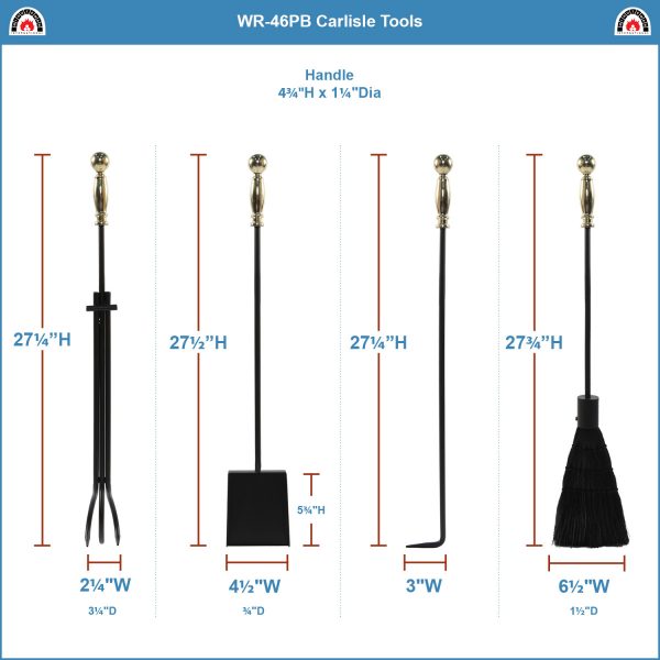 Polished Brass and Black Carlisle Tool Set by Minuteman - Image 3