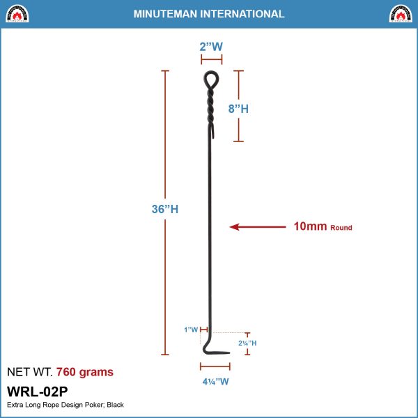 Rope Design Xtra Long Poker by Minuteman - Image 2