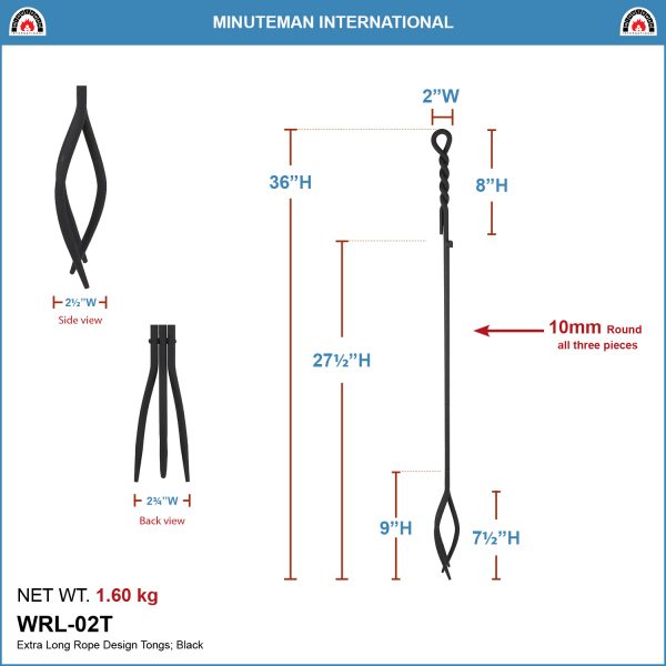 Rope Design Xtra Long Tongs by Minuteman - Image 2