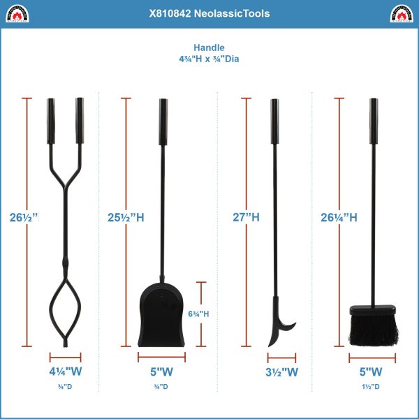 Black w/ Square Base, Neoclassic Tool Set by Minuteman - Image 3