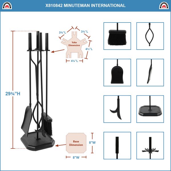 Black w/ Square Base, Neoclassic Tool Set by Minuteman - Image 2