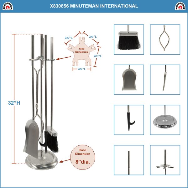 Brushed Steel, Neoclassic Tool Set by Minuteman - Image 2