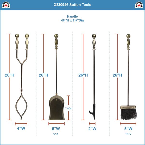 Antique Brass, Sutton Tool Set by Minuteman - Image 3
