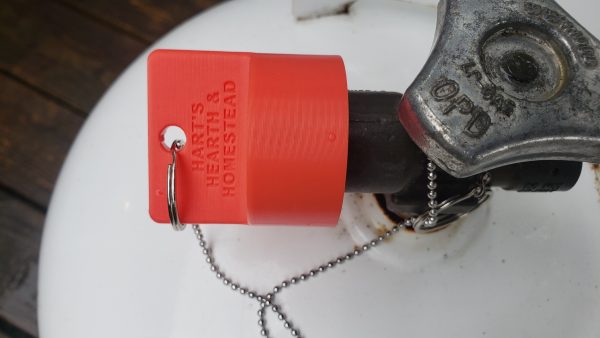 Hart's Hearth & Homestead Propane OPD Threaded Dust Cap w/SS Chain Tether, 2 Year Warranty, fits 20lb-40lb LP Tanks, for BBQ Grills, RV Campers, etc, **Made in USA** - Image 7