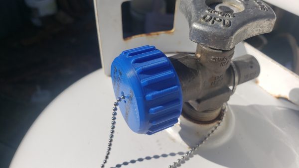 Premium QCC1 Propane Tank Cap for 5-40 lb Tanks - OPD Valve Dust Cover/Cap - Durable Plastic W/SS Chain Tether for LP Cylinder, Adapter, and Gauge Fitting for BBQ Grill, Gen, RV, + - Image 7