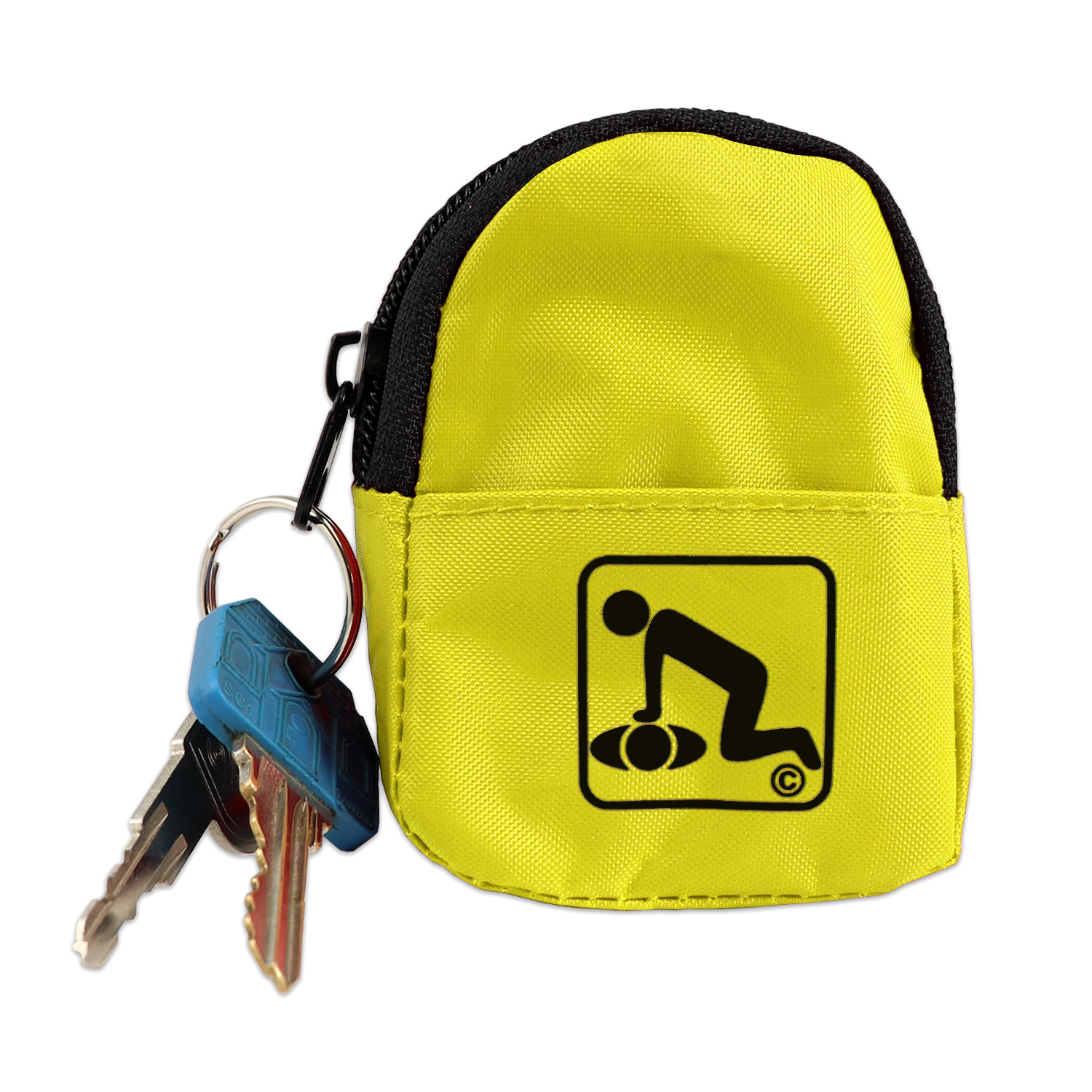 CPR Yellow Beltloop Keychain Backpack with Faceshield, Gloves, and Cleansing Wipes - Image 5