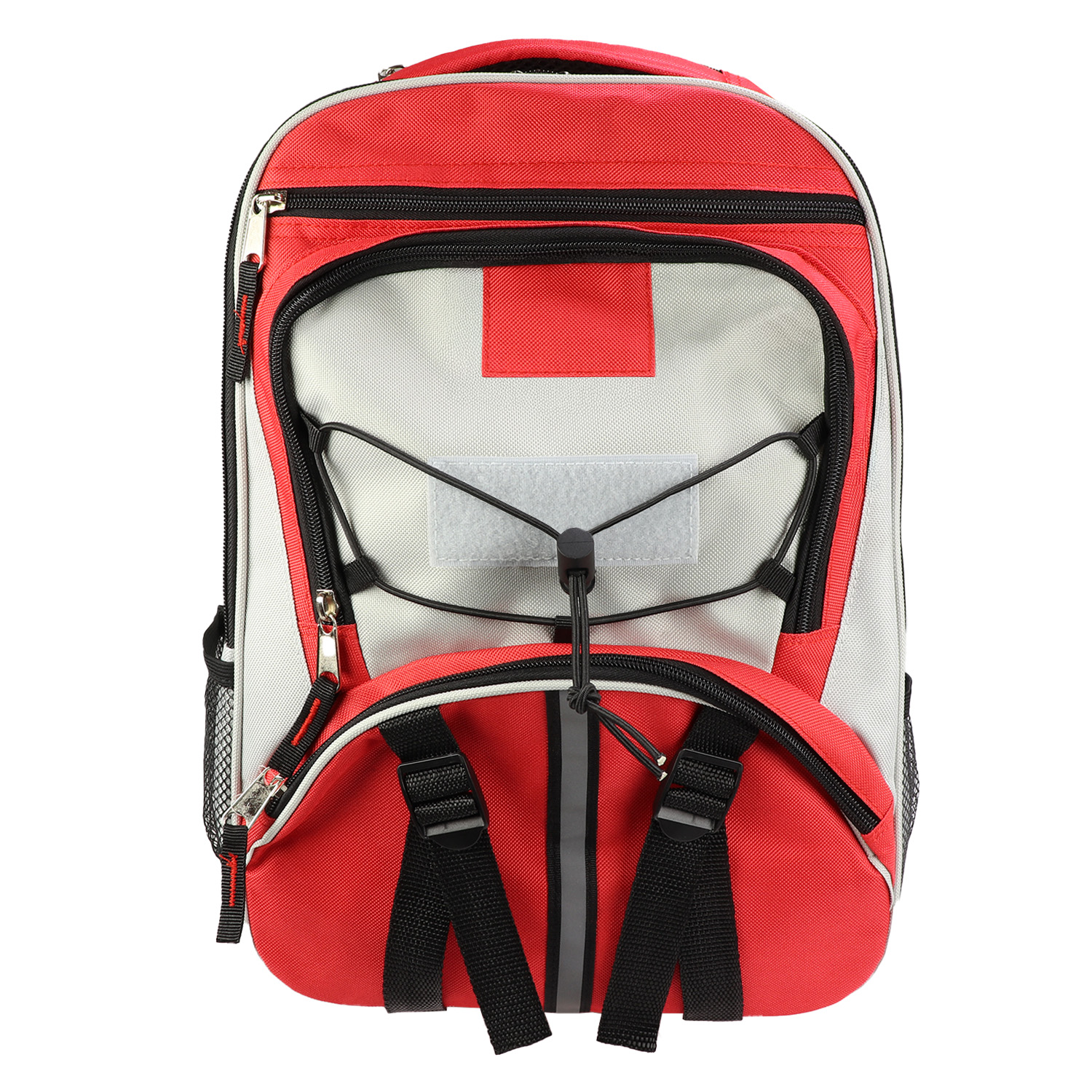 Elite Multi-pocket Hikers Backpack, Red - Image 5