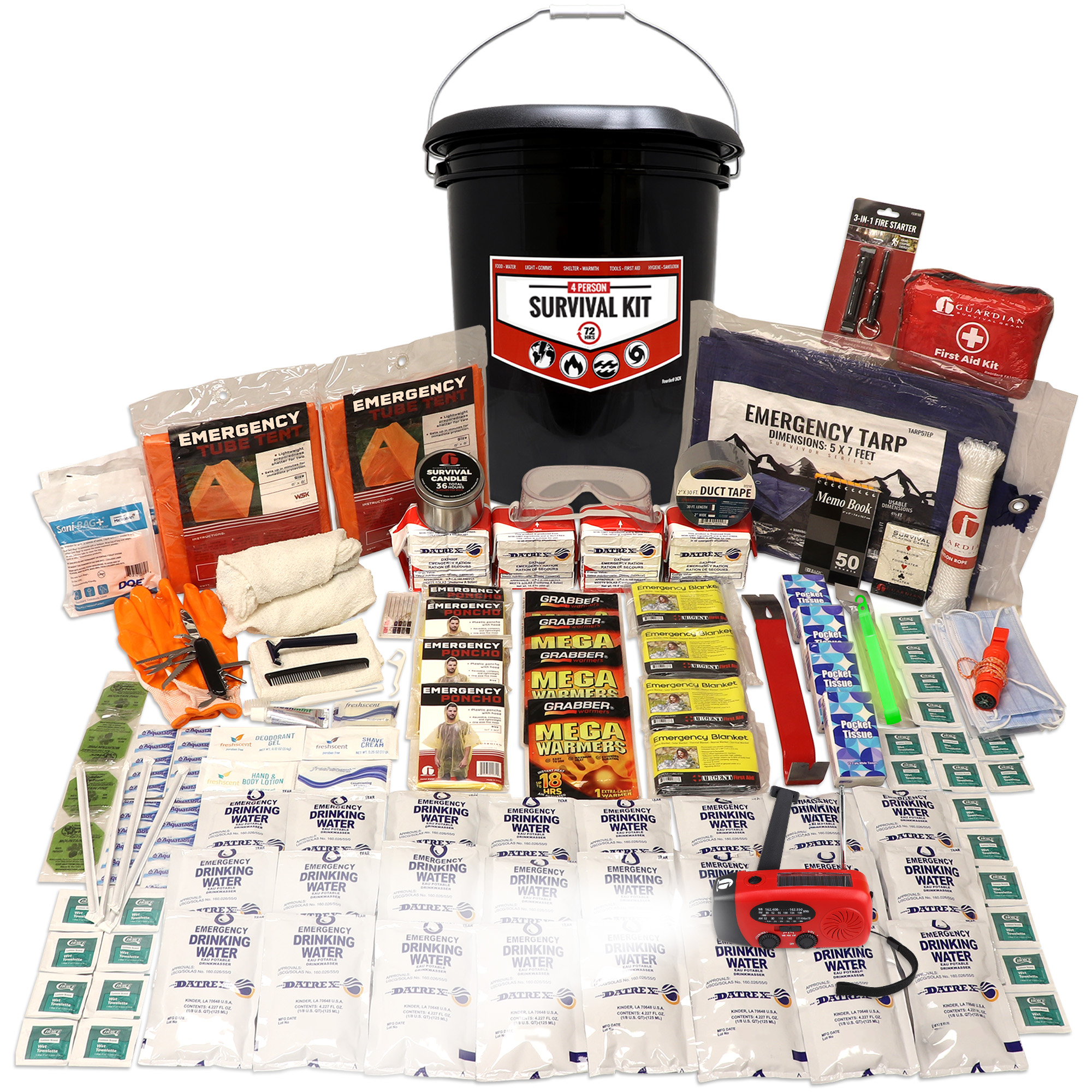 Bucket Survival Kit for 4 People