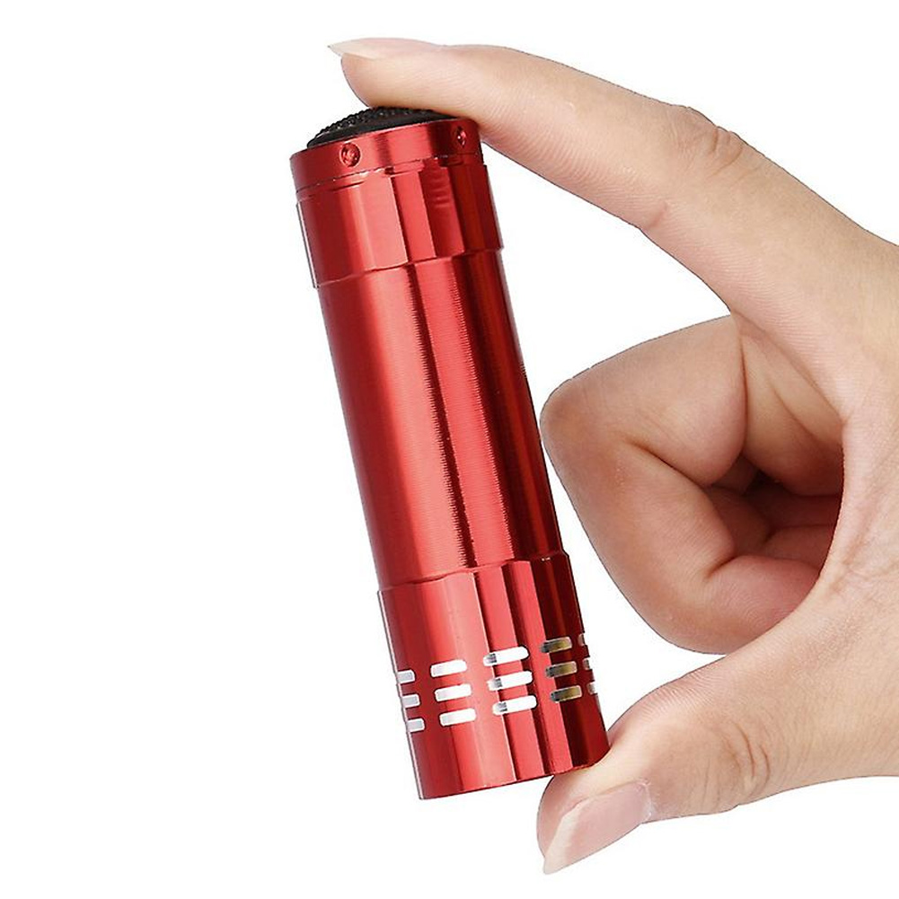 Metal Handheld Red Flashlight with Nylon Wrist Strap - Image 6