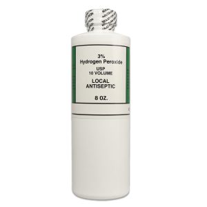Hydrogen peroxide, 3% 8 oz. plastic bottle, 1 ea.