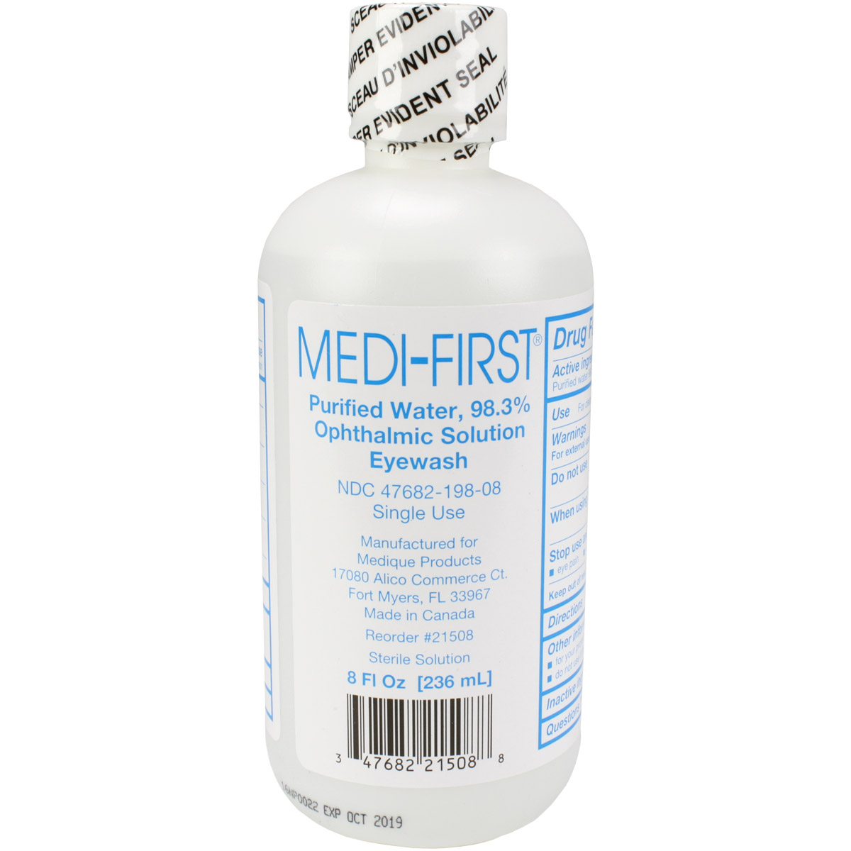 Eye wash, 8 oz.